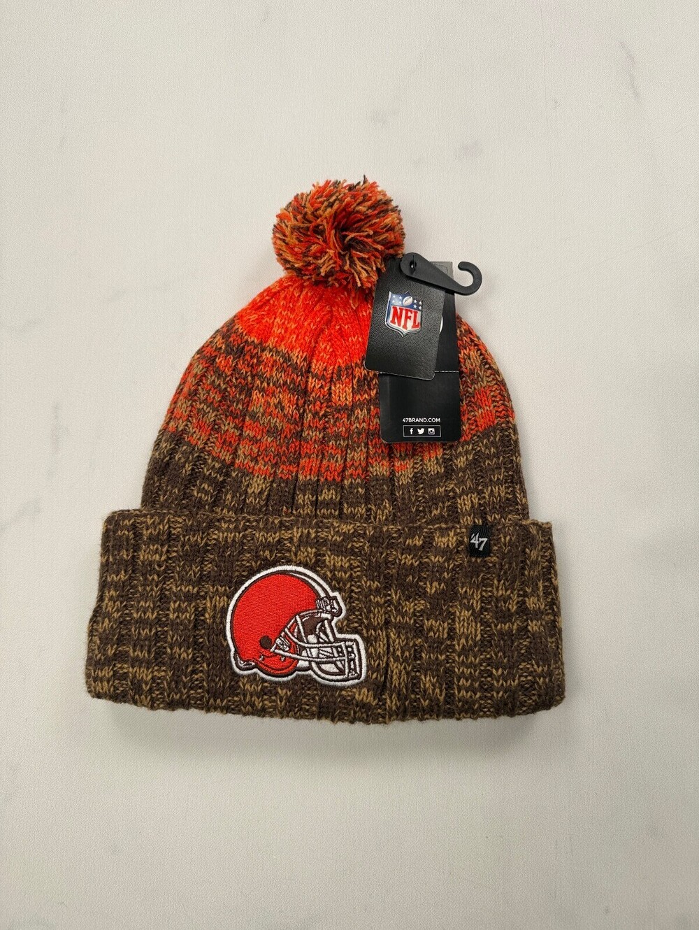 47' Brand Cleveland Browns Beanie Brown 90s VTG Heritage Style - OSF